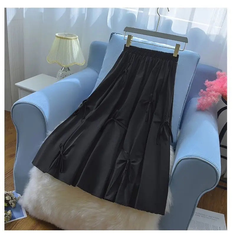 Summer 2024 New Slim Skirt Women's Bow High Waist