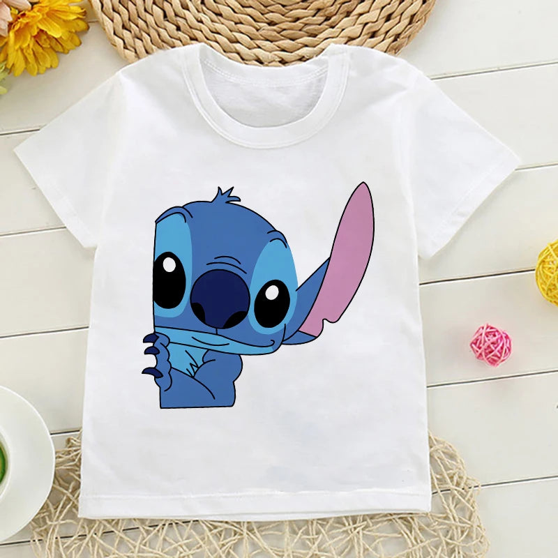 New Clothes Lilo Stitch Cartoon T Shirt Children Kids Stitch