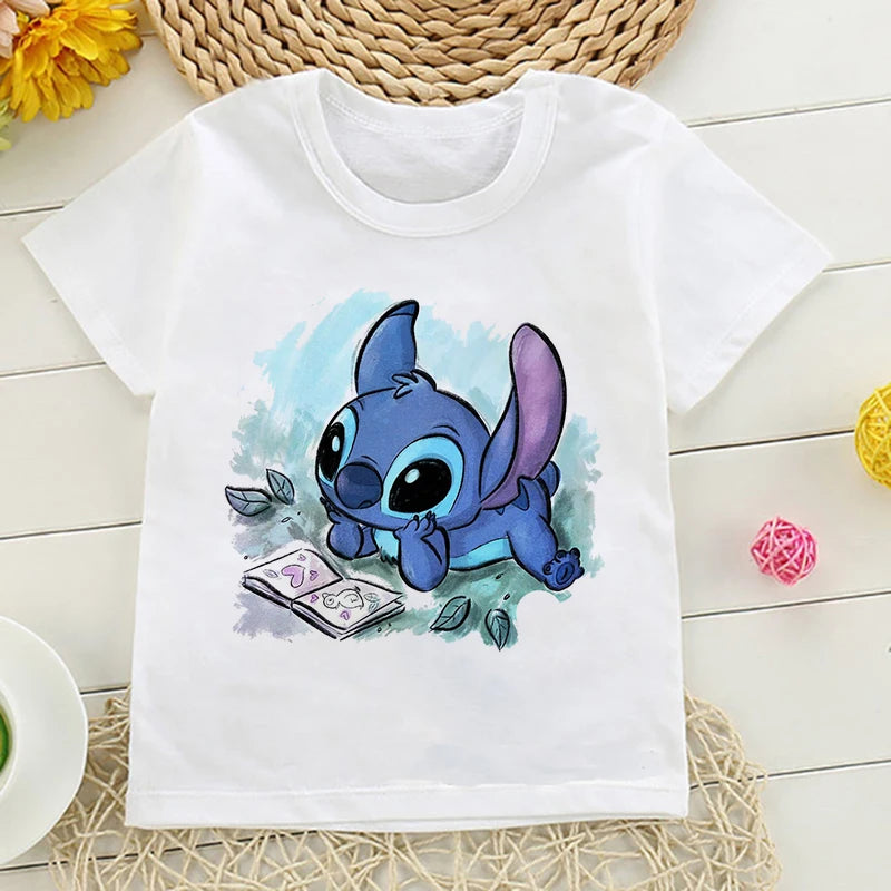 New Clothes Lilo Stitch Cartoon T Shirt Children Kids Stitch