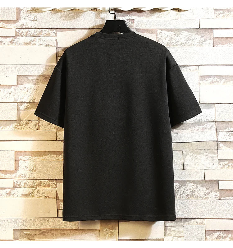 Short Sleeve T Shirt Men'S For 2023 Summer Print Black