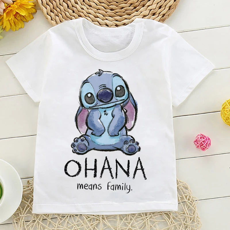 New Clothes Lilo Stitch Cartoon T Shirt Children Kids Stitch