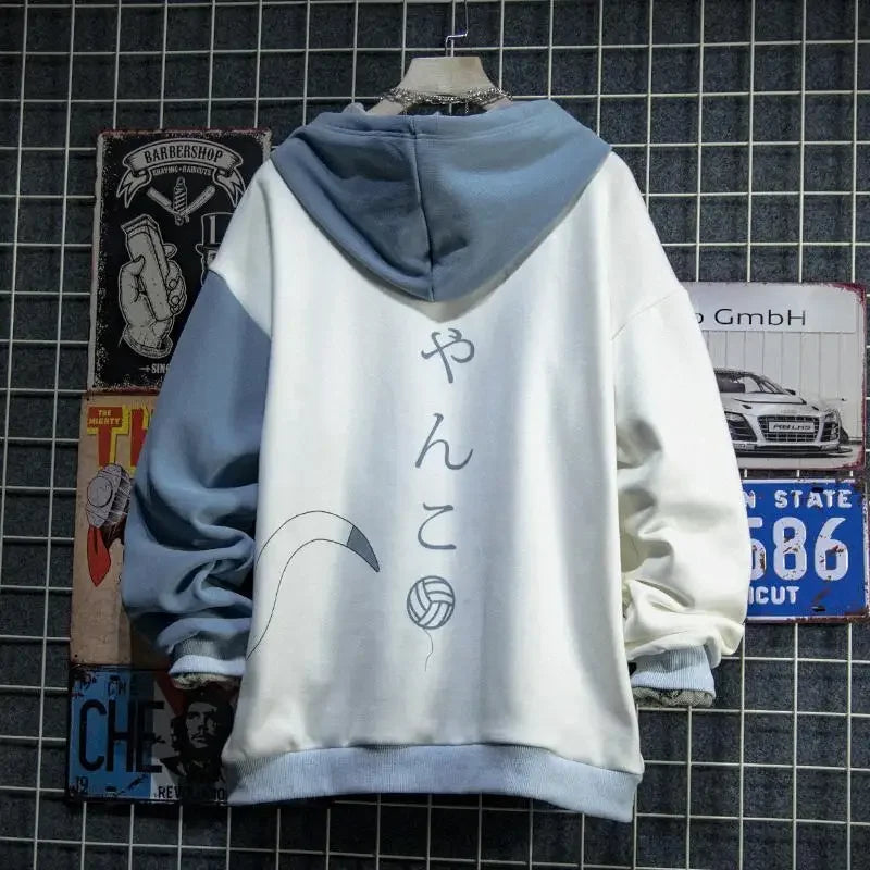 Japanese Style Spring Autumn Men Hoodie Hooded Cute