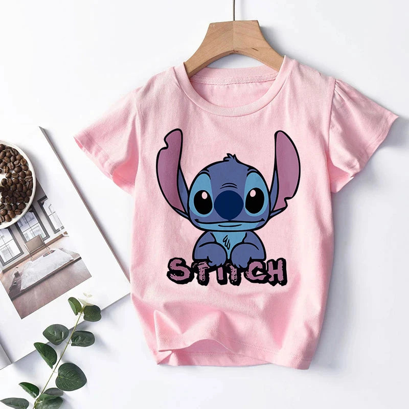 NEW in Kawaii 90s Lilo Stitch Cartoon T Shirt Children Kids